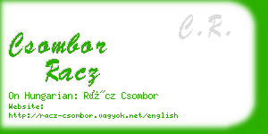 csombor racz business card